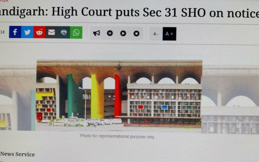 NOT SERVING NOTICE IN OFFENCE OF SENTENCE UPTO 7 YEARS ATTRACTS CONTEMPT PROCEEDINGS AGAINST POLICE